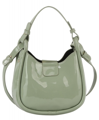 Glossy 2-way Satchel Crossbody Bag GL-0177-M SAGE